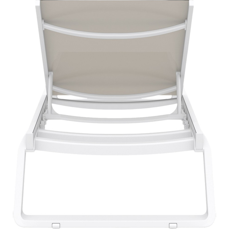 Шезлонг из полипропилена Siesta Tropic (белый/бежевый)