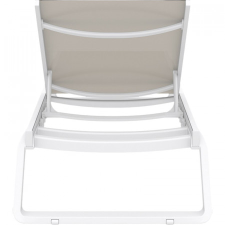 Шезлонг из полипропилена Siesta Tropic (белый/бежевый)