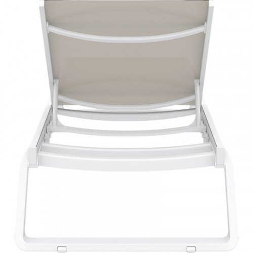 Шезлонг из полипропилена Siesta Tropic (белый/бежевый)