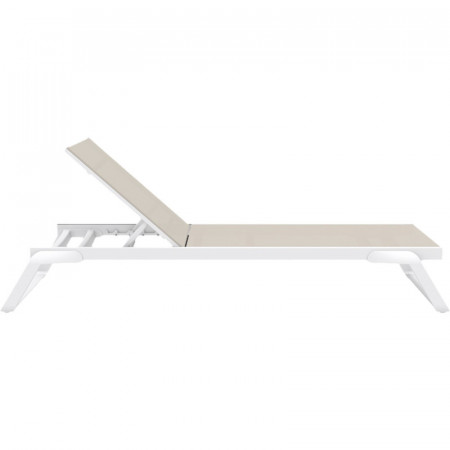 Шезлонг из полипропилена Siesta Tropic (белый/бежевый)