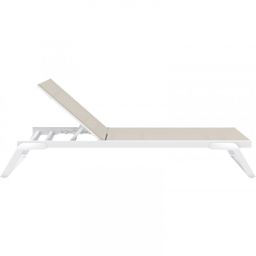 Шезлонг из полипропилена Siesta Tropic (белый/бежевый)