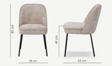 Cтул обеденный CRV- Jovi Powder dawn charm (пудровый)