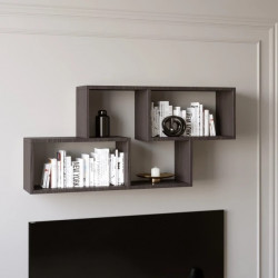 Полка навесная для гостиной EVR- ПН-4 венге темный