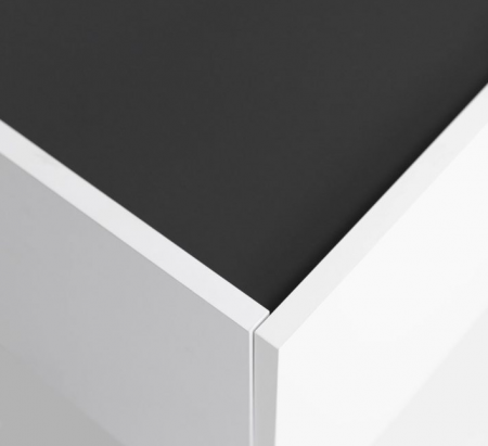 Тумба ТВ MRK- Нео 1,6 м Глянец Антрацит/ супермат Белый  