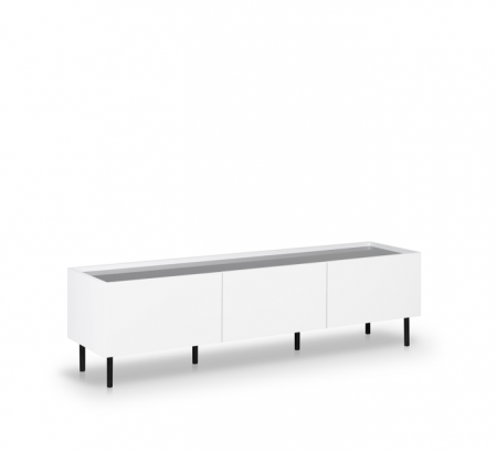 Тумба ТВ MRK- Нео 1,6 м Глянец Антрацит/ супермат Белый  