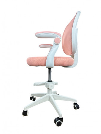 Кресло вращающееся детское с подставкой для ног Perfect KIDS PINK