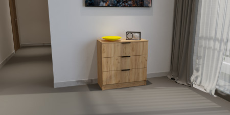 Комод на 3 ящика ViA- Сити 2