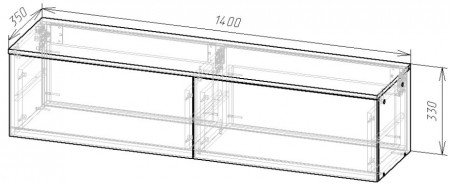 Тумба под телевизор 33х140х35 см KOD- ТУ-ТВ Ейр