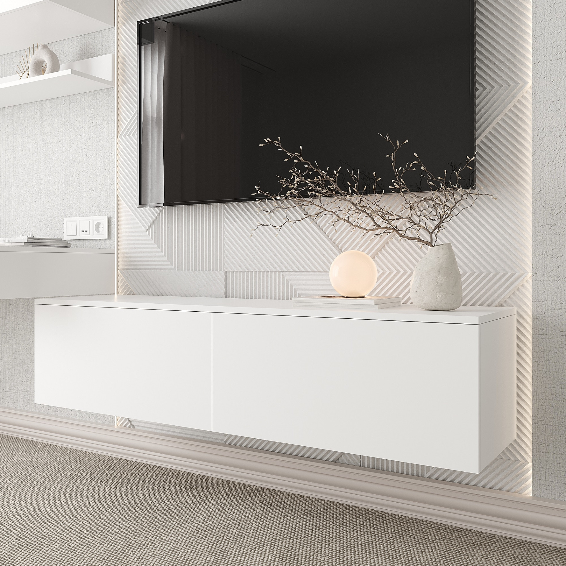 Тумба под телевизор 33х140х35 см KOD- ТУ-ТВ Ейр