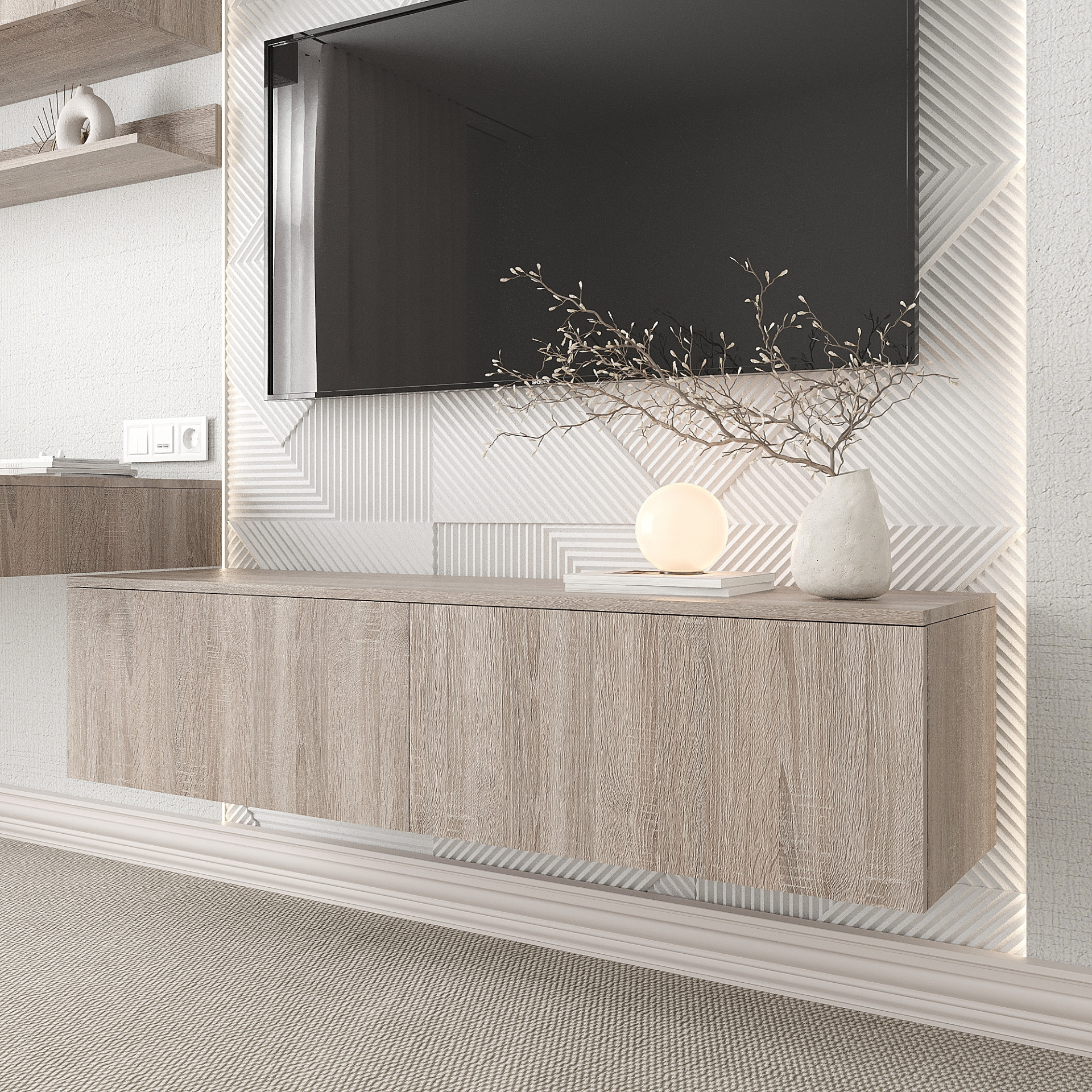 Тумба под телевизор 33х140х35 см KOD- ТУ-ТВ Ейр