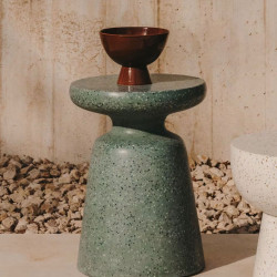 Стол уличный бетон Kave Home MESQUIDA Ø39 J2200020PR06 (бирюзовый)