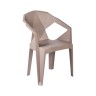Кресло пластиковое TPRO- Muzе taupе plastic E0659