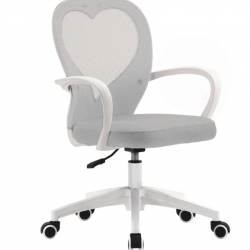 Кресло офисное INI-  STACEY светло-серое/белый каркас  