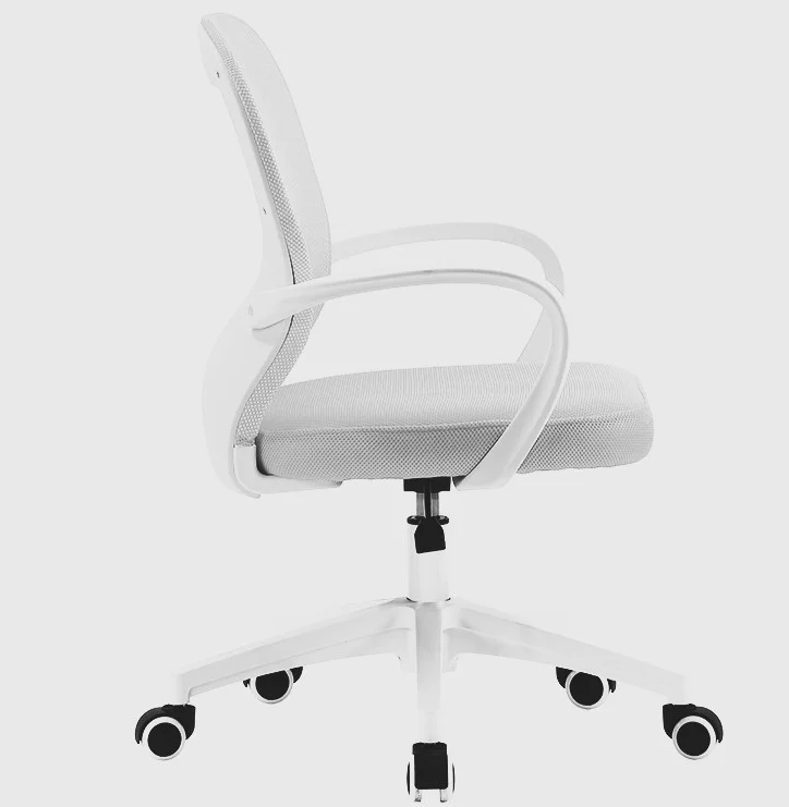 Кресло офисное INI-  STACEY светло-серое/белый каркас  