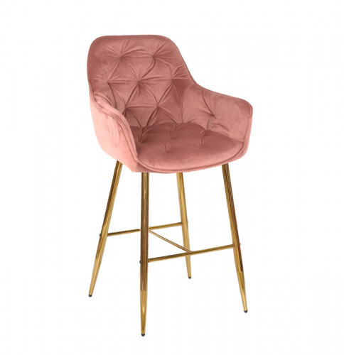 Кресло барное OND- CHIC Б-Т БАРХАТ BAR 75-GD 