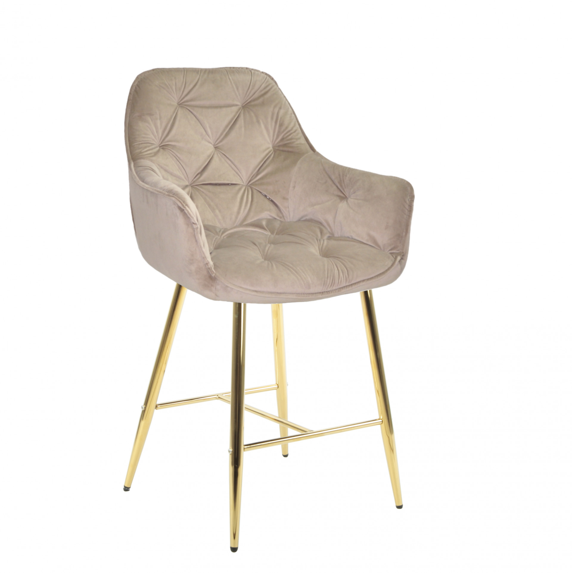 Кресло барное OND- CHIC Б-Т БАРХАТ BAR 75-GD 