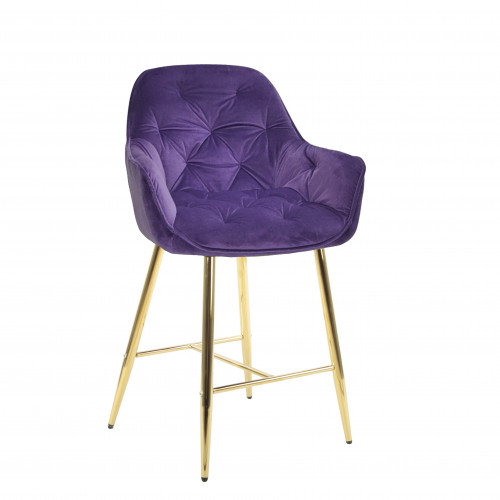 Кресло барное OND- CHIC Б-Т БАРХАТ BAR 75-GD 