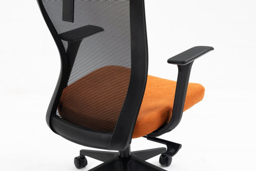 Кресло офисное с подголовником SIGNAL Q-328H оранжевое/ черный каркас