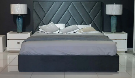 Кровать двухспальная с подъемным механизмом TOP- FRISCO Стелла Графит