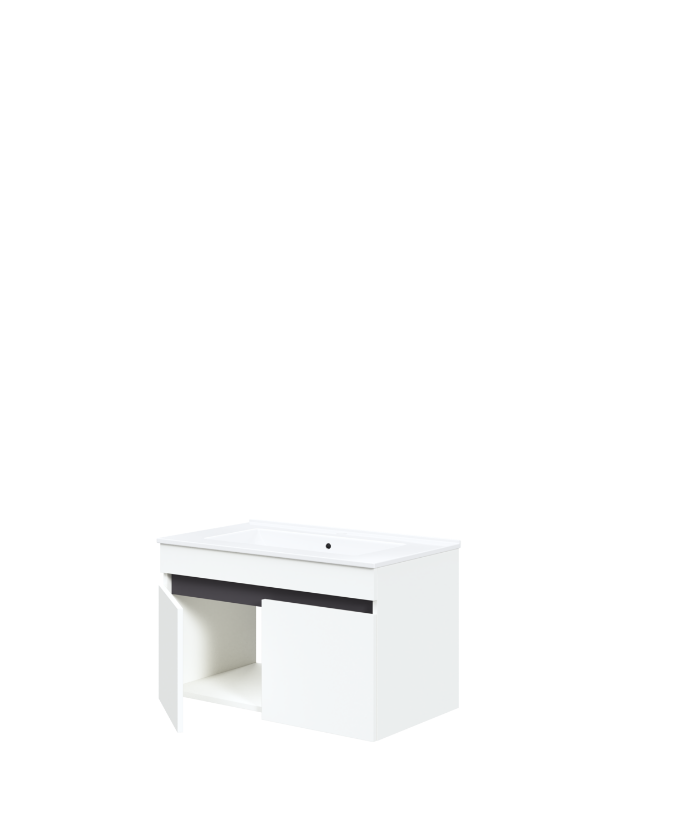 Шкаф для умывальника PL- Halmar FIGARO 80/2D Белый 