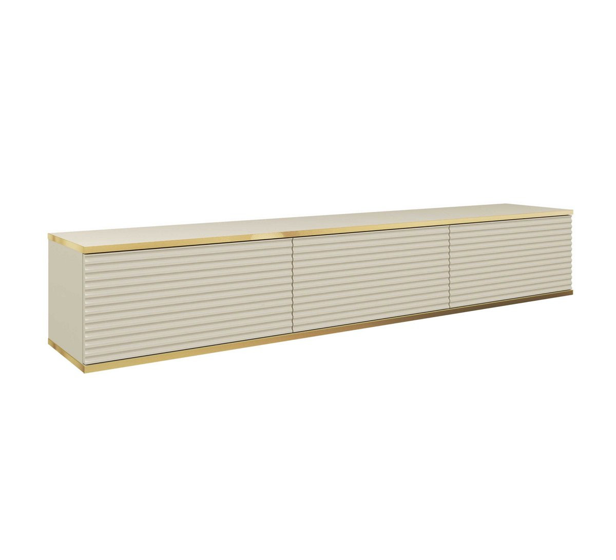 Тумба под ТВ навесная Perfect Home Оро / Oro RTV175 MDF 3-дверная Бежевый