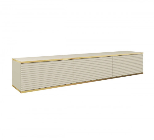 Тумба под ТВ навесная Perfect Home Оро / Oro RTV175 MDF 3-дверная Бежевый