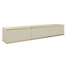 Тумба под ТВ навесная Perfect Home Оро / Oro RTV175 MDF 3-дверная Бежевый