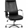 Кресло для руководителя BRS- Сhief Black Rhombus Chrome CF-02