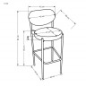 Стул барный HALMAR H-108 (серый)