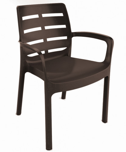 Кресло из полипропилена OST- BORNEO коричневый