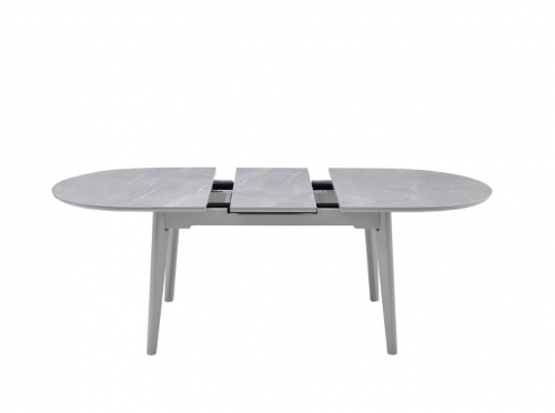 Стол обеденный модерн VTR- TM-126 (калакатта мрамор + серый) 160-200