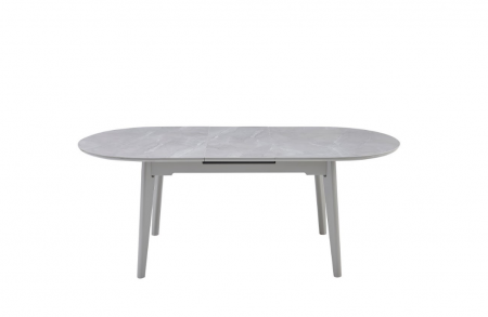 Стол обеденный модерн VTR- TM-126 (калакатта мрамор + серый) 160-200