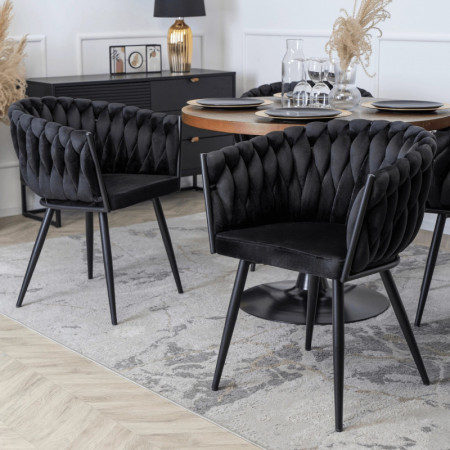 Кресло MEBEL ELITE ELENA черный велюр