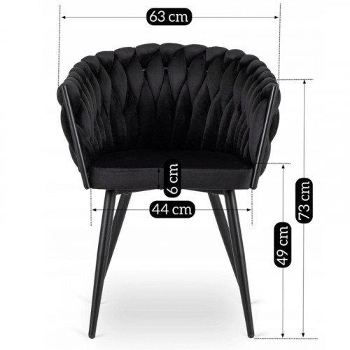 Кресло MEBEL ELITE ELENA черный велюр