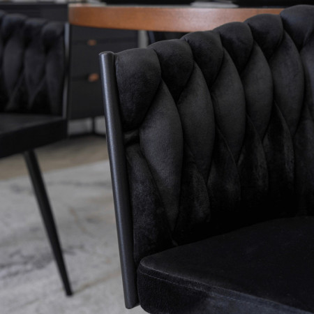 Кресло MEBEL ELITE ELENA черный велюр