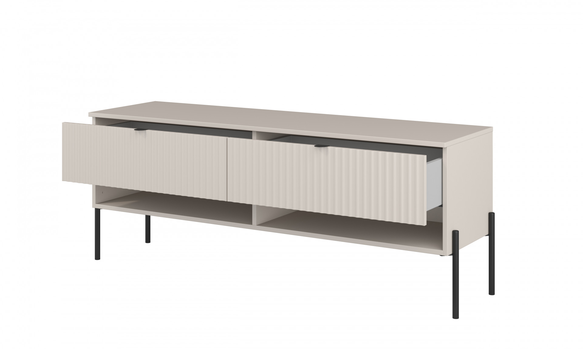 Тумба под телевизор Helvetia ORE 24KROG41 (кашемир/кашемир в рубчик)