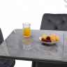 Стол раскладной BIO- Grace Нептун, керамика Армані BNS grey, ноги черные (95/125 см) 