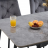 Стол раскладной BIO- Grace Нептун, керамика Армані BNS grey, ноги черные (95/125 см) 