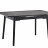 Стол раскладной BIO- Grace Нептун, керамика Армані BNS grey, ноги черные (95/125 см) 