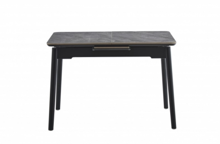 Стол раскладной BIO- Grace Нептун, керамика Армані BNS grey, ноги черные (95/125 см) 