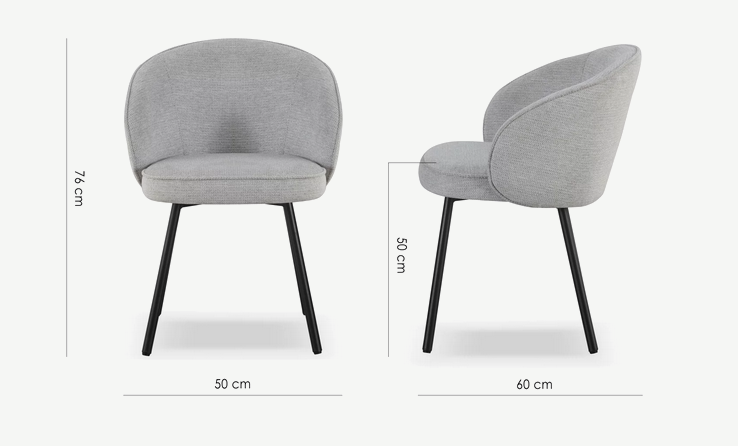 Cтул обеденный CRV- Albie Scandinavian gray (серый)