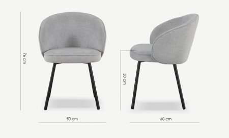 Cтул обеденный CRV- Albie Scandinavian gray (серый)