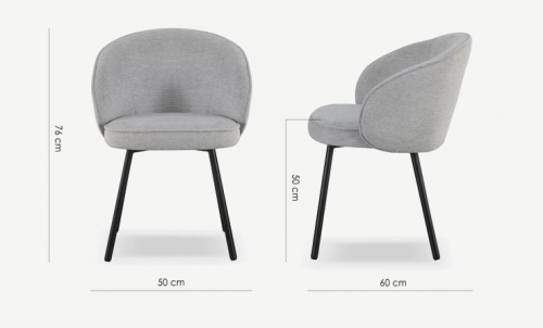 Cтул обеденный CRV- Albie Scandinavian gray (серый)