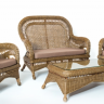 Комплект мебели CRU- Виктория натуральный ротанг светло коричневый 