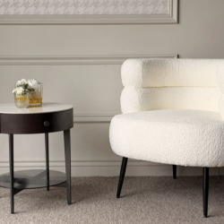 Кресло CRV- Dualis Natural boucle,белый