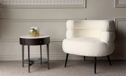 Кресло CRV- Dualis Natural boucle,белый