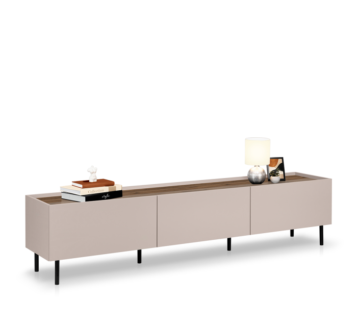 Тумба ТВ MRK- Нео 1,6 м Глянец дуб Ливорно/ супермат Тоффи   