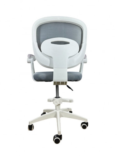 Кресло вращающееся детское с подставкой для ног Perfect KIDS GRAY