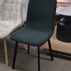 Стул INI- TIVO зеленый, светло-коричневый тк./ черный каркас  