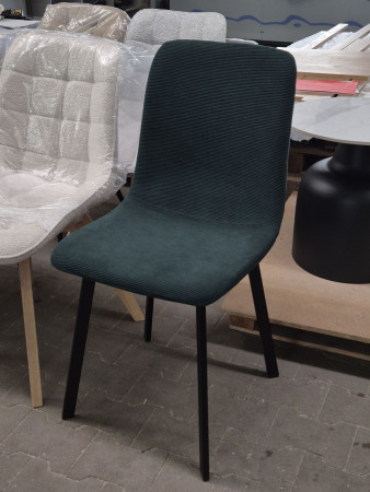 Стул INI- TIVO зеленый, светло-коричневый тк./ черный каркас  